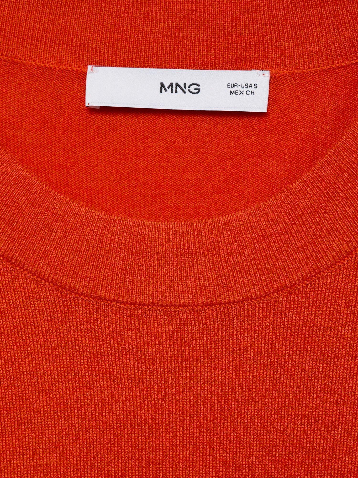Product image 5 of 8, which shows Mango Luccas Elbow Sleeve Jumper, Dark Orange, XS