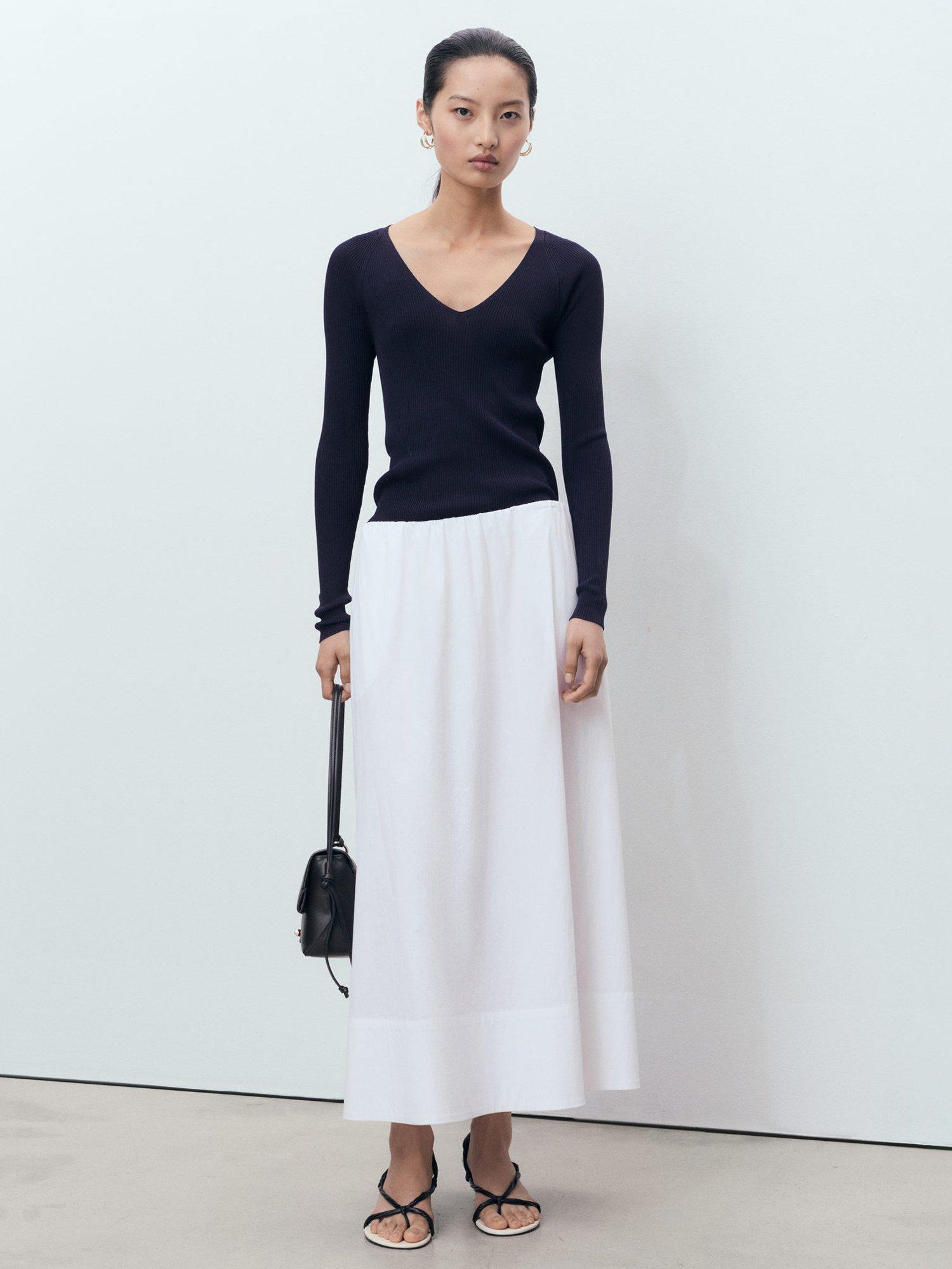 Product image 2 of 3, which shows Mango Seseta Sweater, Navy, S