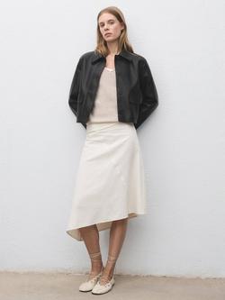 Mango Sabina Faux Leather Jacket, Black, Black