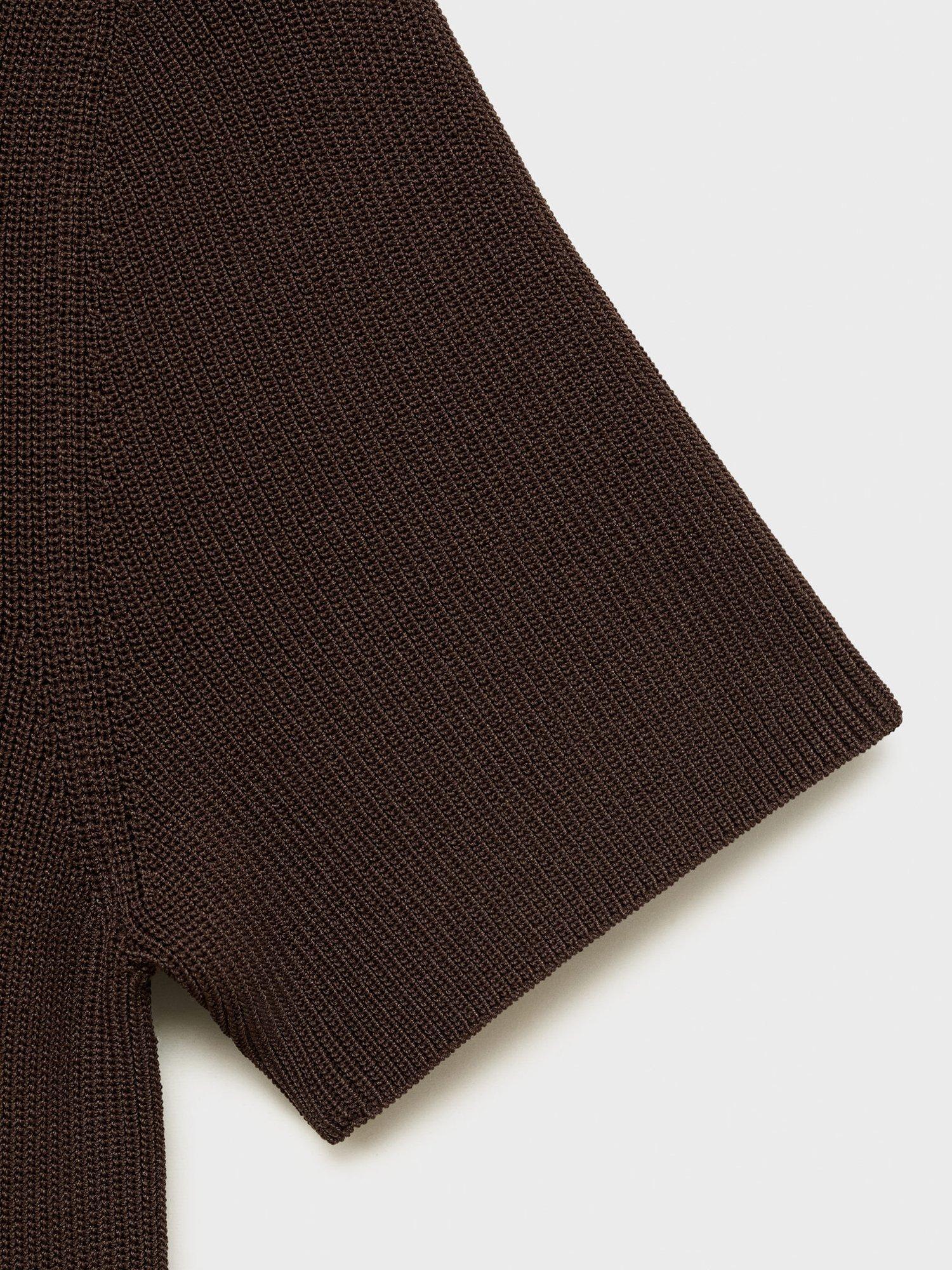 Product image 2 of 3, which shows Mango Seseta A Line Mini Dress, Dark Brown, 10