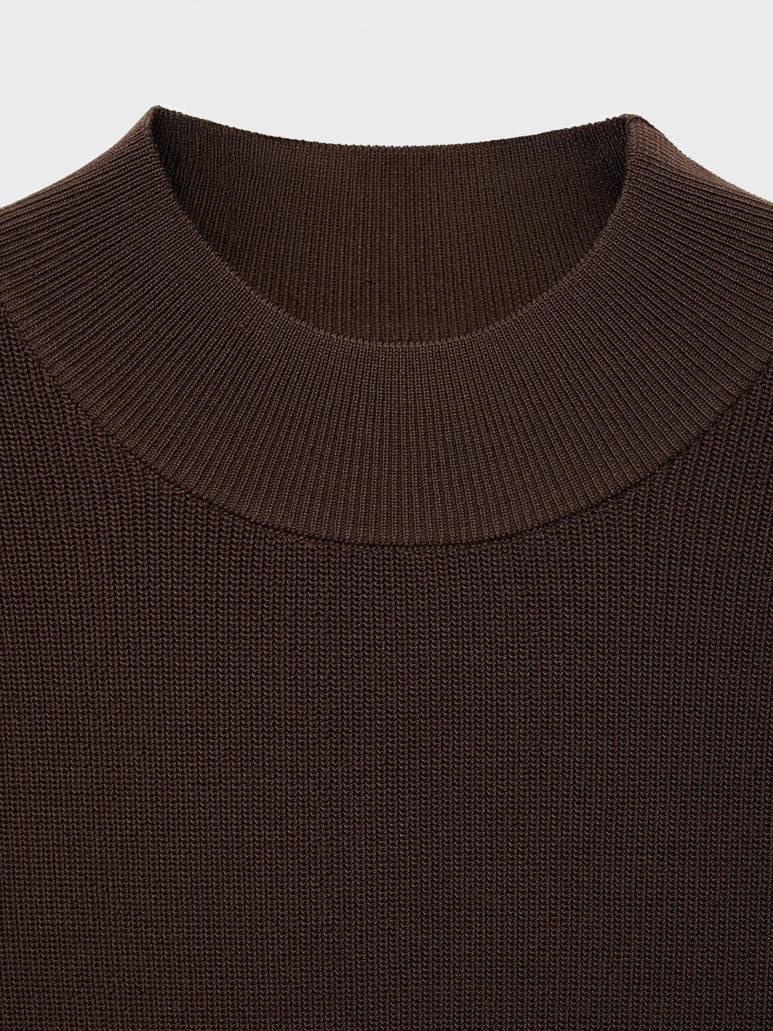 Product image 3 of 3, which shows Mango Seseta A Line Mini Dress, Dark Brown, 10