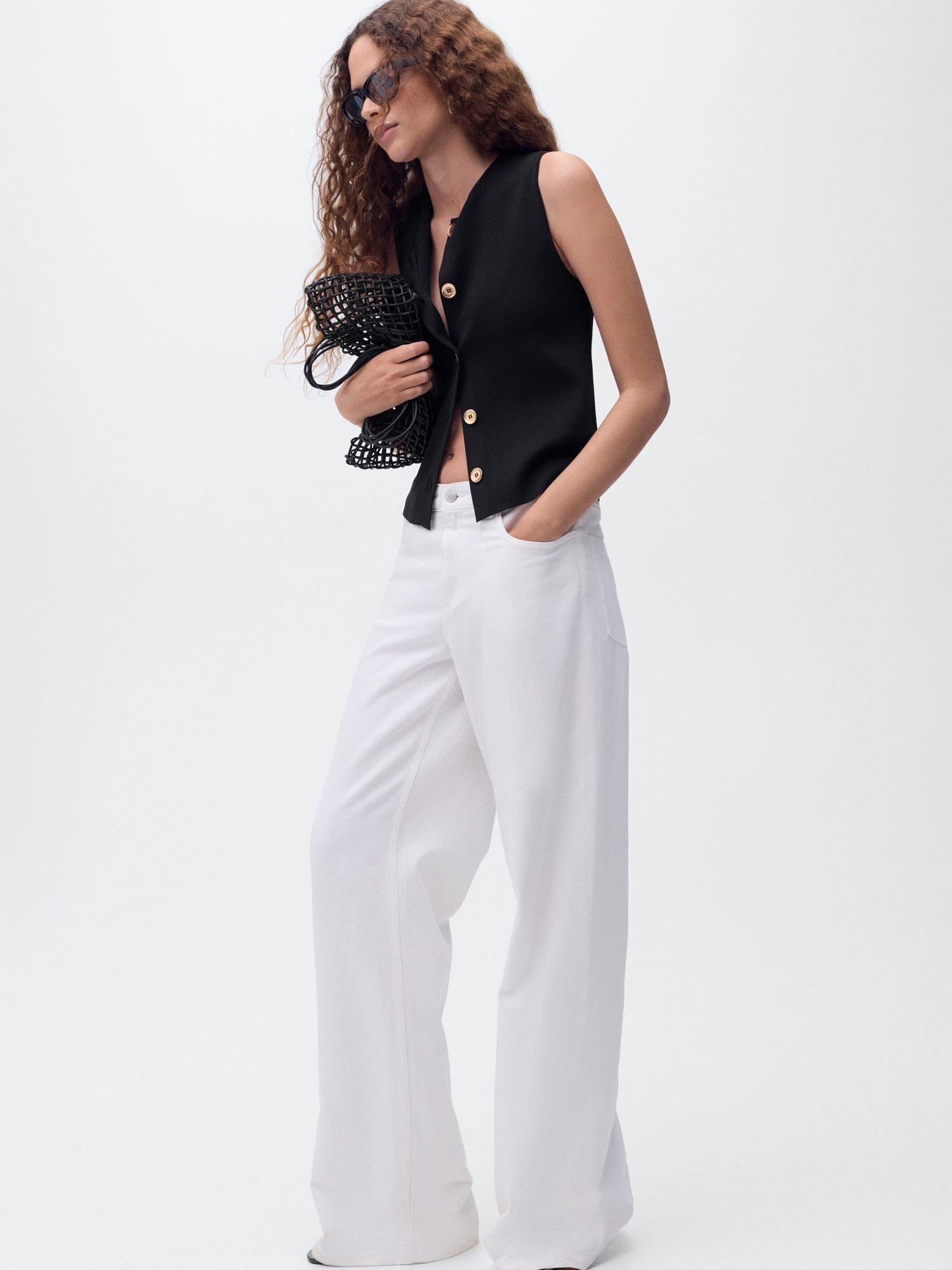 Product image 7 of 8, which shows Mango Yolando Viscose Waistcoat, Black, XS