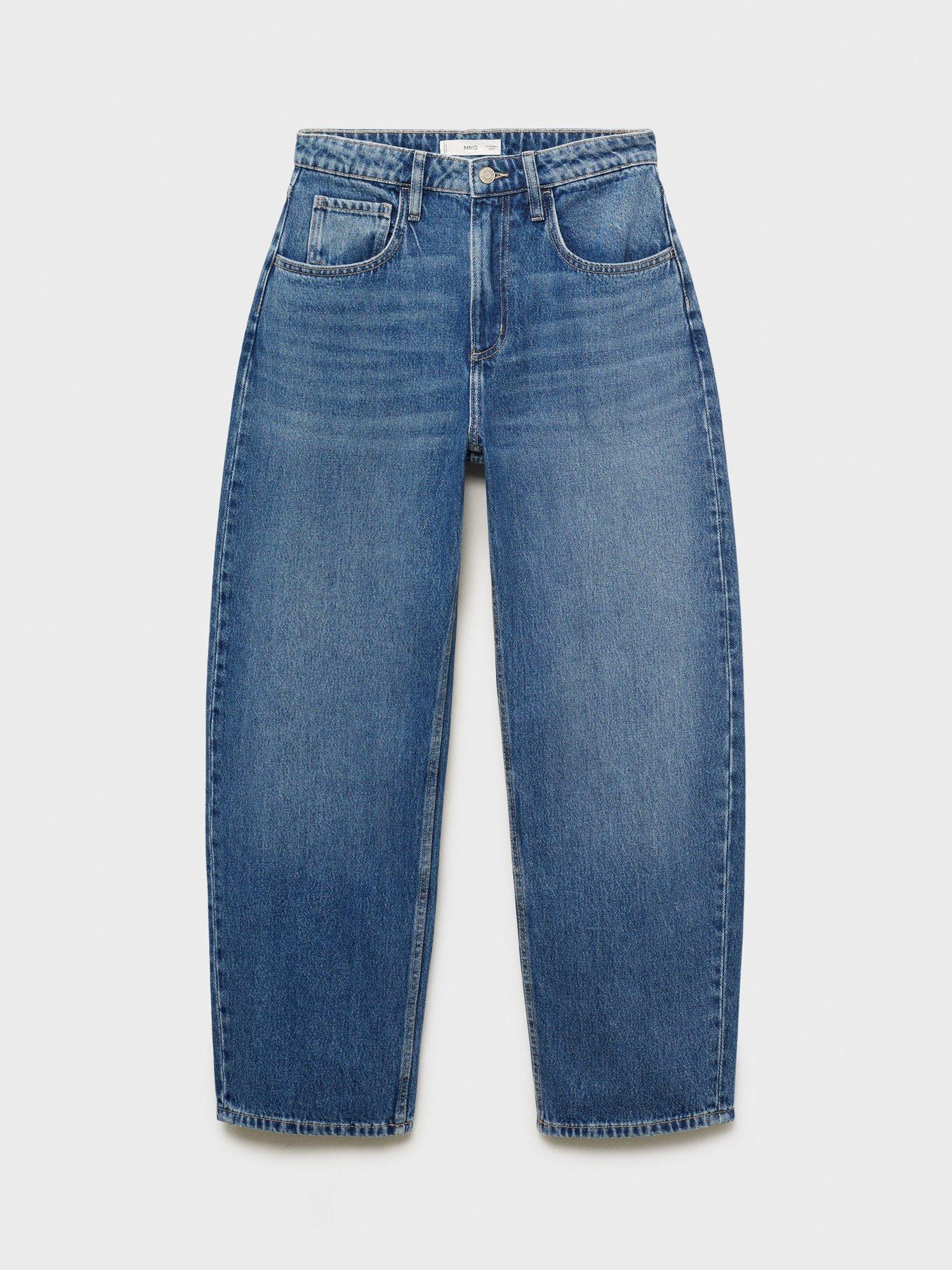 Product image 3 of 7, which shows Mango Bet Barrel Leg Jeans, Open Blue, 10