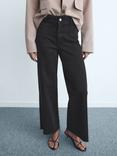 Mango Catherin High Waist Jeans, Black