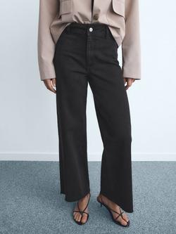 Mango Catherin High Waist Jeans, Black, Black