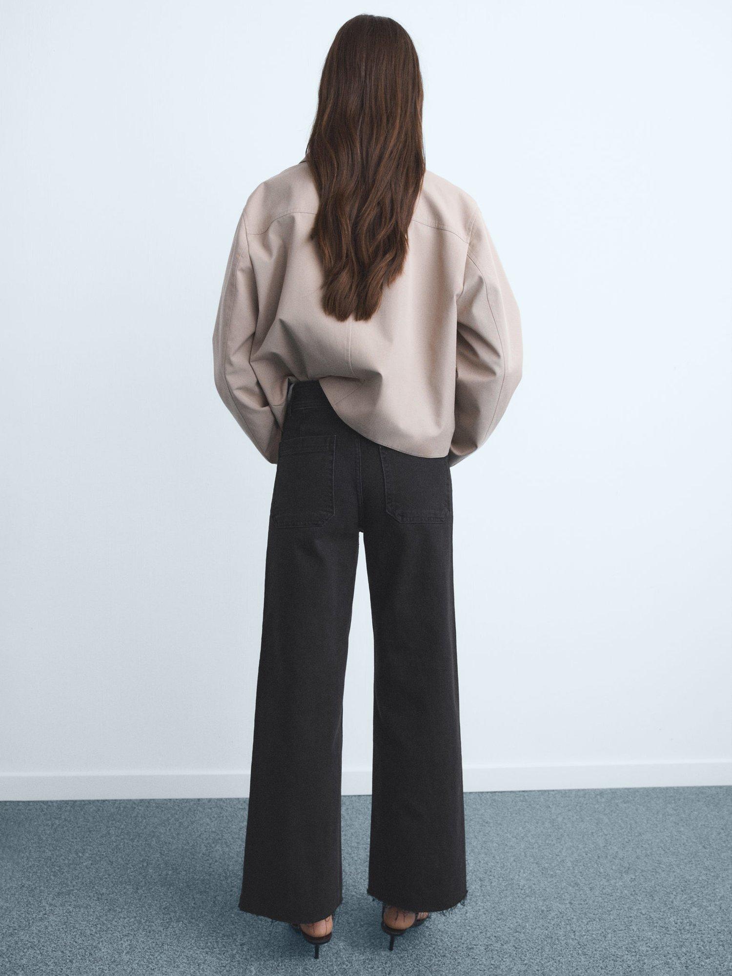 Product image 4 of 8, which shows Mango Catherin High Waist Jeans, Black, 10