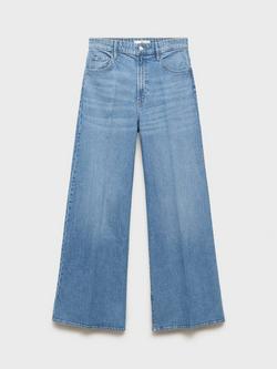 Mango Elise Cotton Denim Jeans, Mid Blue, Mid Blue