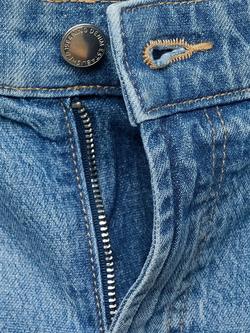 Mango Elise Cotton Denim Jeans, Mid Blue - view 2, Mid Blue