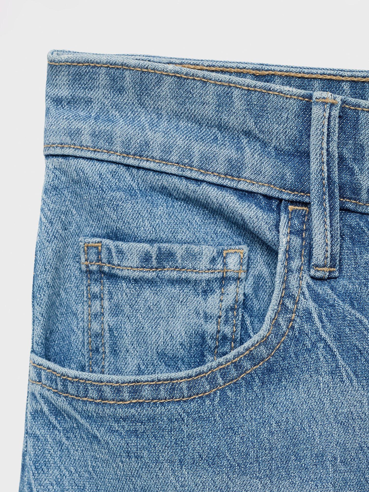 Product image 3 of 3, which shows Mango Elise Cotton Denim Jeans, Mid Blue, 10