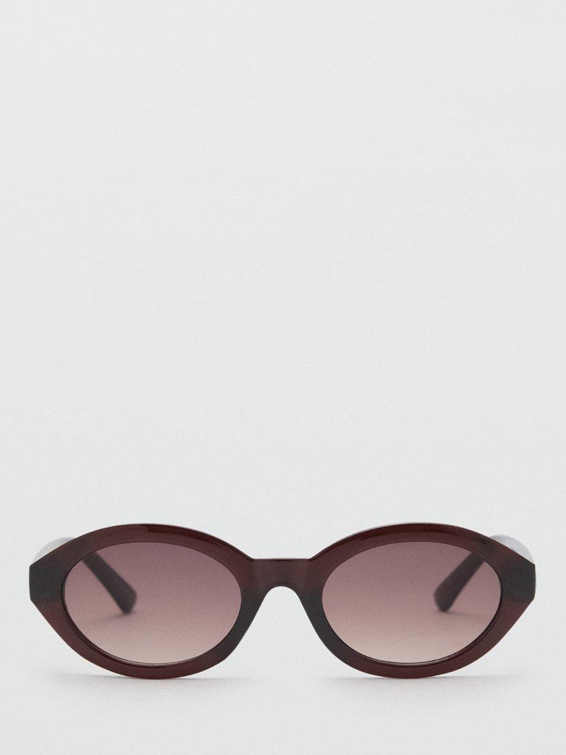 Product image 2 of 4, which shows Mango Flor Round Sunglasses, Brown, One Size