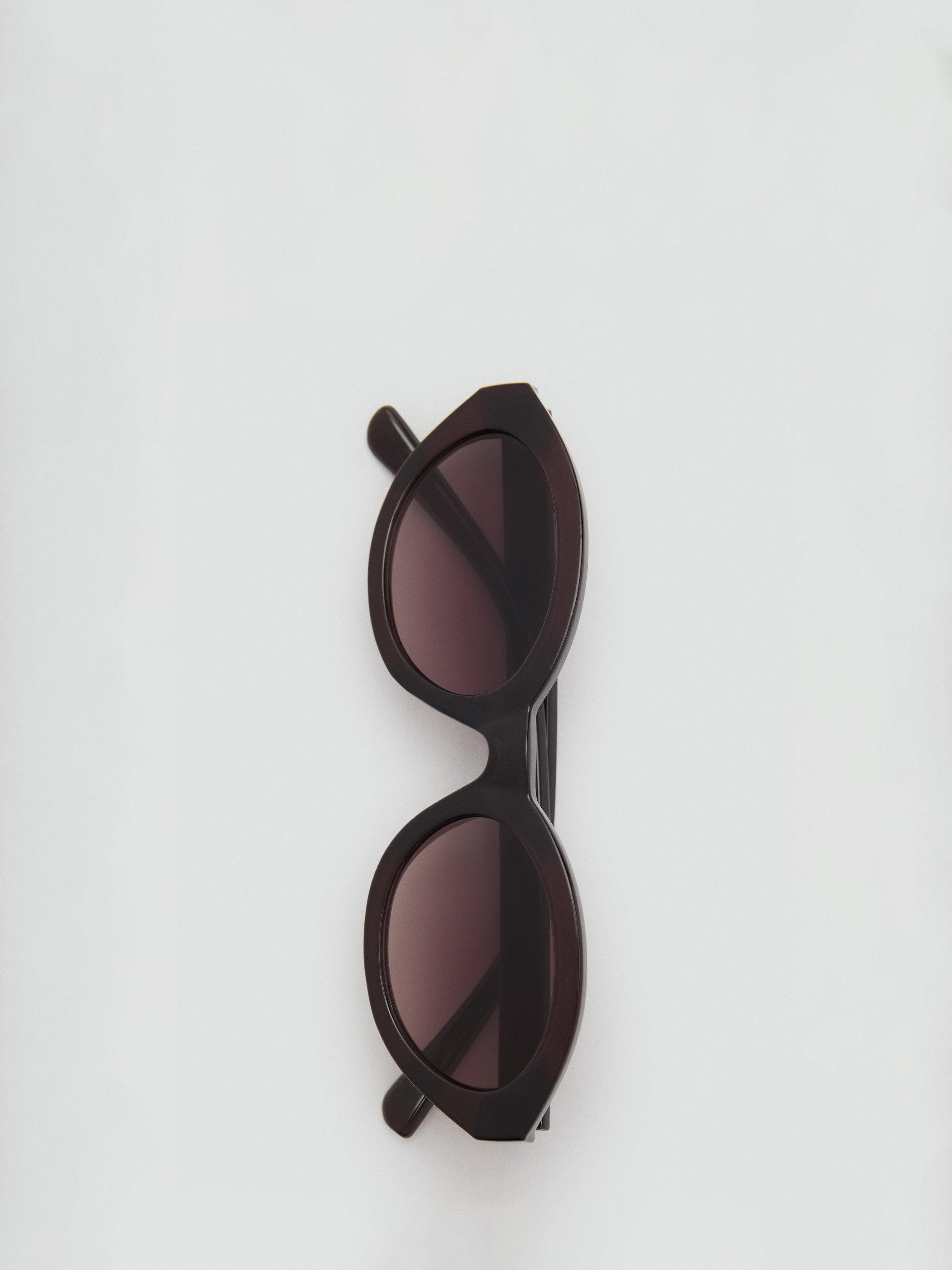 Product image 4 of 4, which shows Mango Flor Round Sunglasses, Brown, One Size