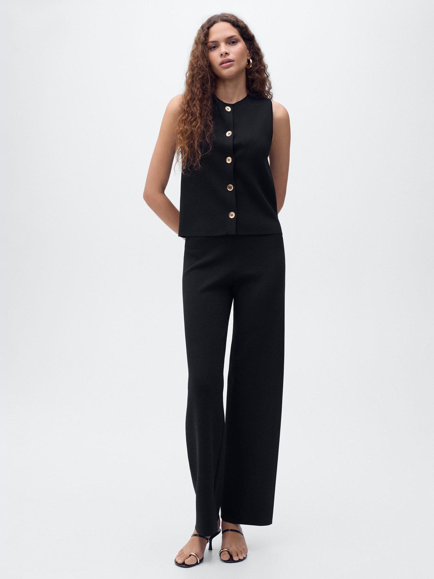 Product image 2 of 8, which shows Mango Yolando Tailored Trousers, Black, L