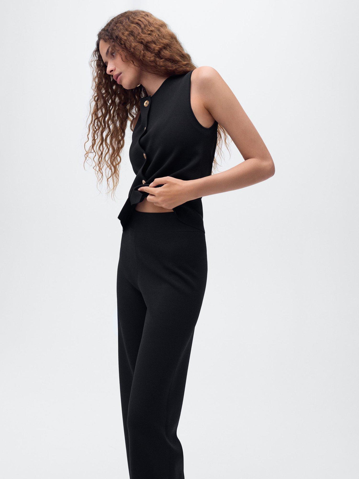 Product image 6 of 8, which shows Mango Yolando Tailored Trousers, Black, L