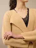 Brora Cashmere Waterfall Neck Cardigan, Catkin