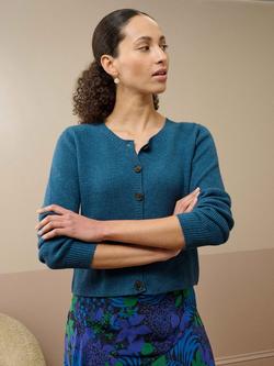 Brora Cashmere Ribbed Cardigan, Jay