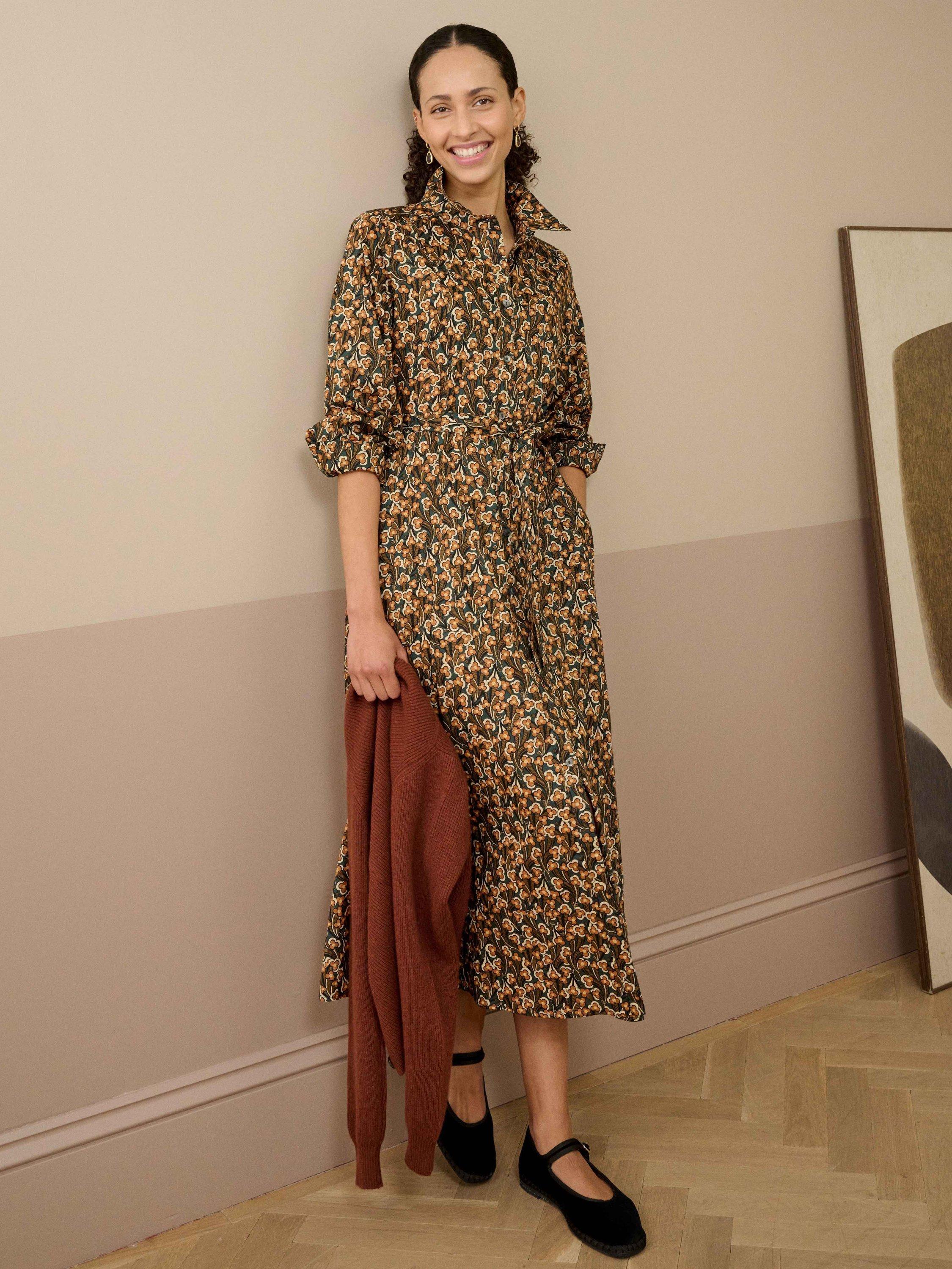 Floral Dress Liberty Print Shirt Dress CLÉMENTINE – Linen/Liberty