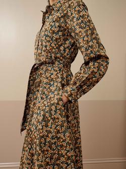 Brora Liberty Print Floral Shirt Dress, Copper/Multi - view 2, Copper/Multi