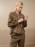 Brora Organic Cotton Floral Liberty Print Long Sleeve Top, Multi