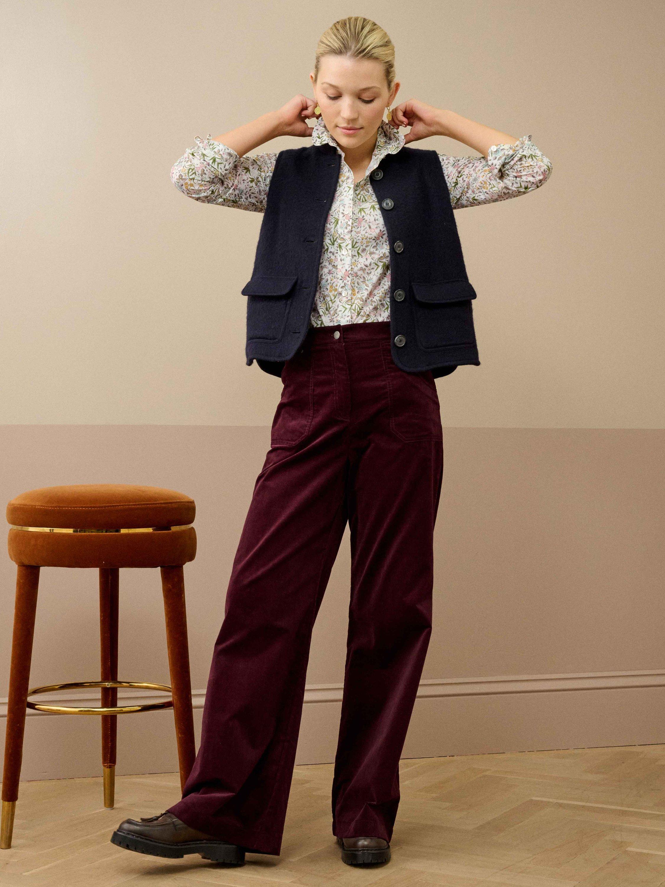 Product image 2 of 5, which shows Brora Tana Lawn Cotton Floral Liberty Print Shirt, Multi, 6