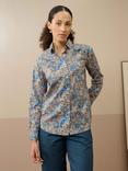 Brora Tana Lawn Cotton Floral Liberty Print Shirt, Multi