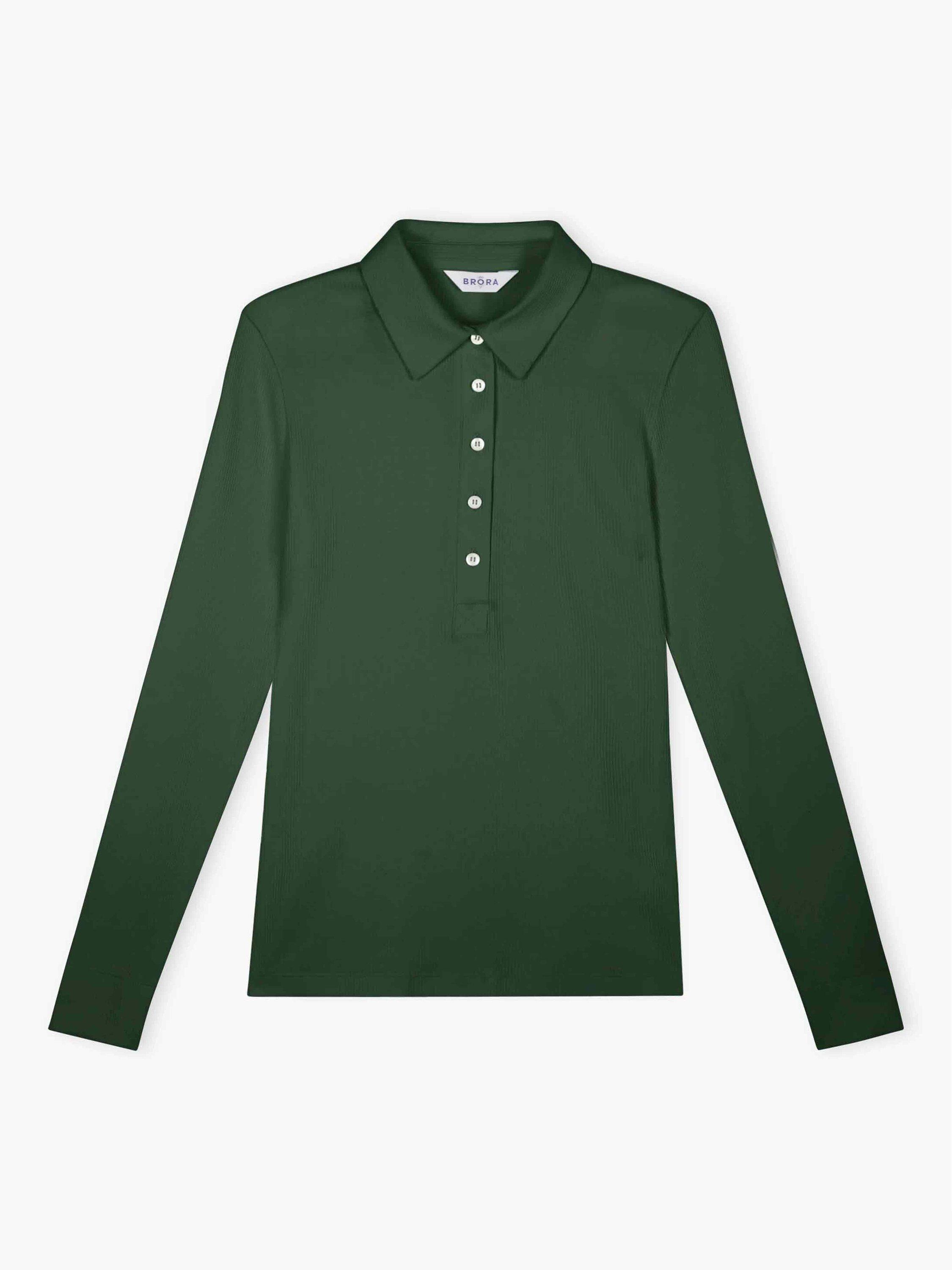 Product image 4 of 4, which shows Brora Stretch Jersey Top, Cedar, 6