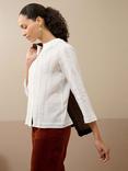 Brora Cotton Lace Blouse, White