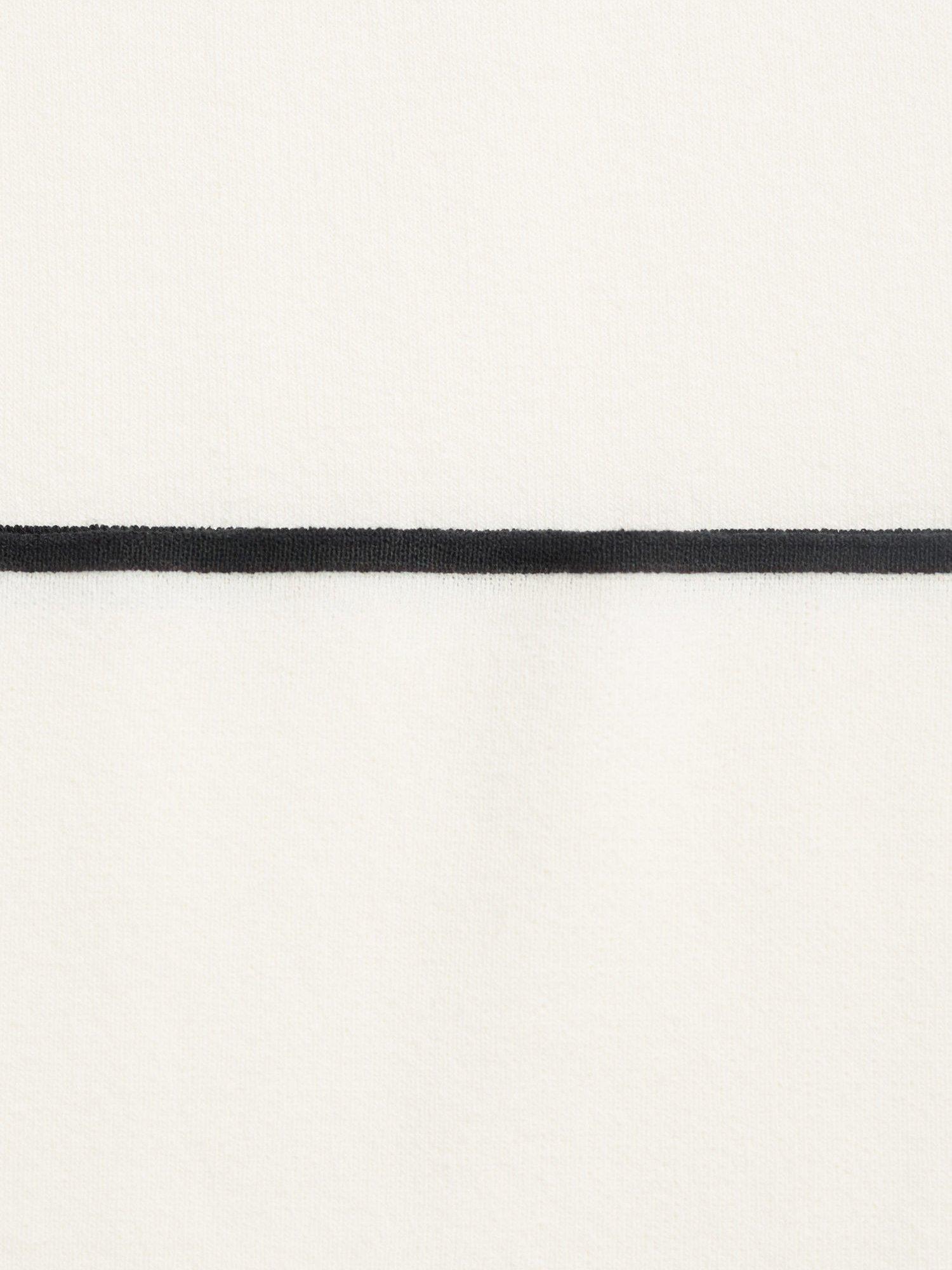 Product image 9 of 9, which shows Mango Pipon Colour Contrast Flared Trousers, Cream, XS