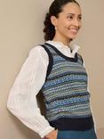 Brora Cashmere Fair Isle Knitted Tank, Multi