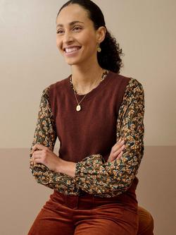 Brora Pure Cashmere Tank Top - view 2, Mid Brown