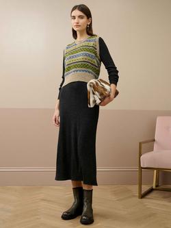 Brora Fair Isle Pure Wool Tank Top, Multi - view 2, Multi