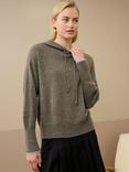 Brora Cashmere Hoodie, Mid Brown