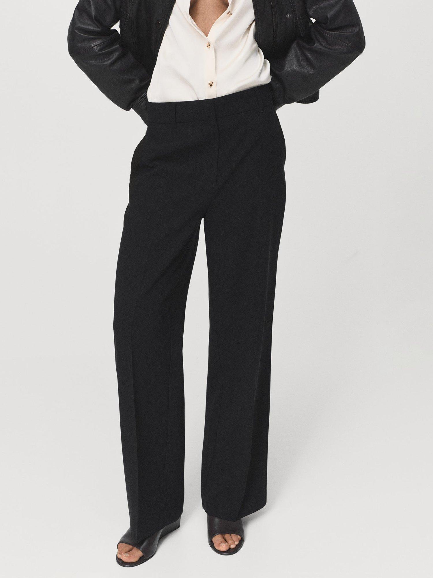 Product image 1 of 9, which shows Mango Carlos Mid Rise Tailored Trousers, Black, 6