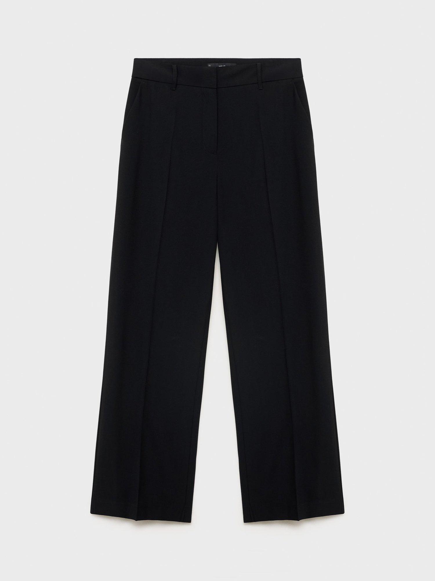 Product image 3 of 9, which shows Mango Carlos Mid Rise Tailored Trousers, Black, 6