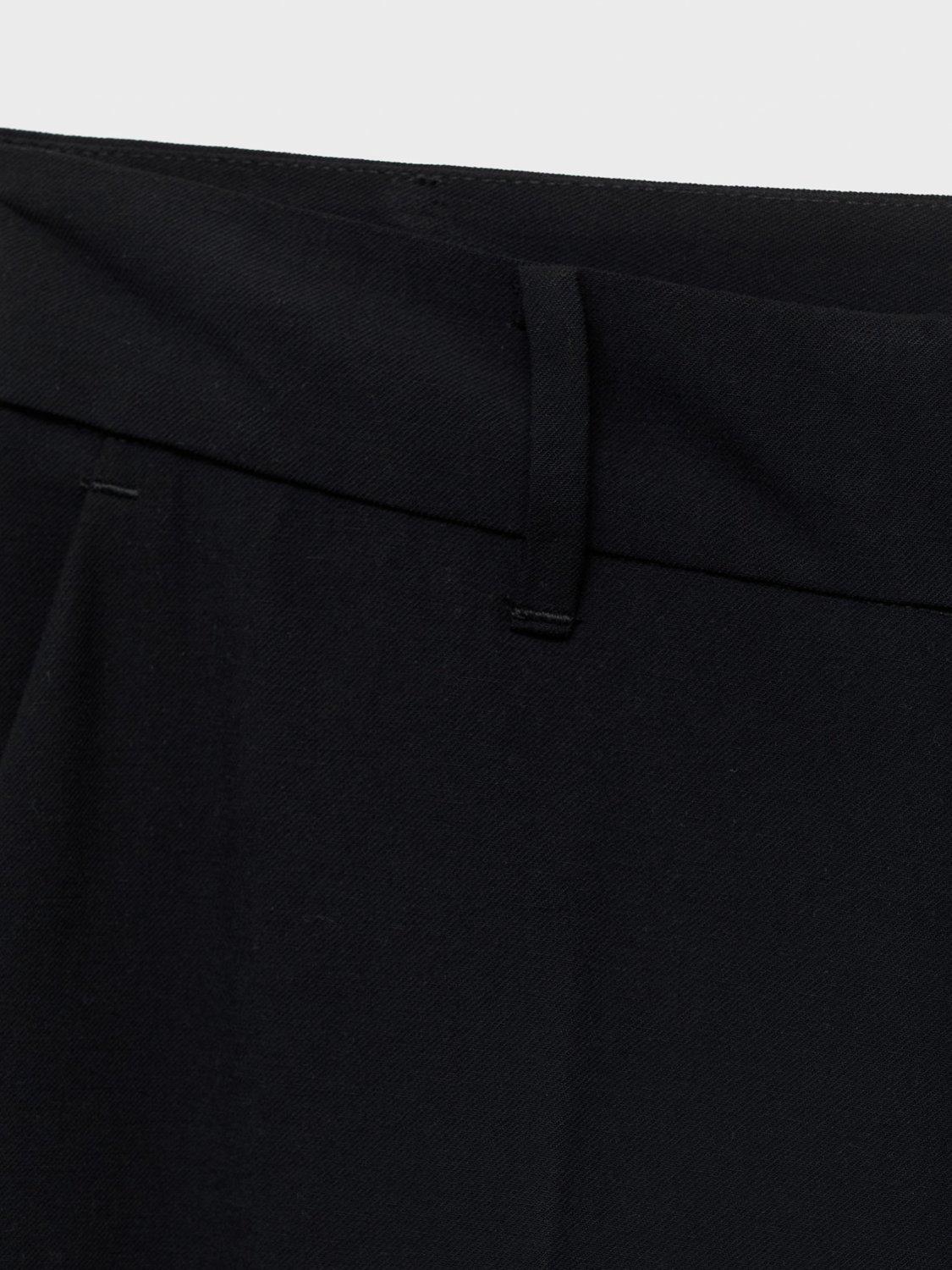 Product image 9 of 9, which shows Mango Carlos Mid Rise Tailored Trousers, Black, 6