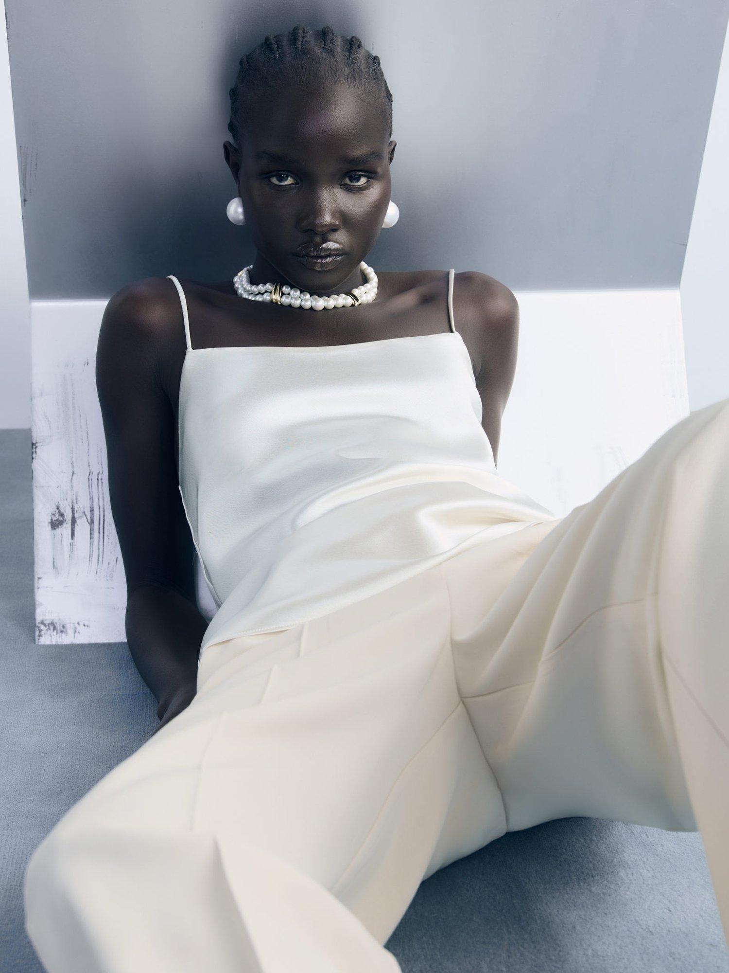 Product image 6 of 8, which shows Mango Carlos Straight Tailored Trousers, Light Beige, 18