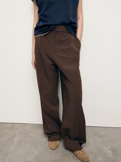 Mango Clare Tailored Trousers, Brown
