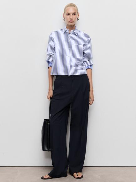 Mango Clare Tailored Trousers - view 2, Navy