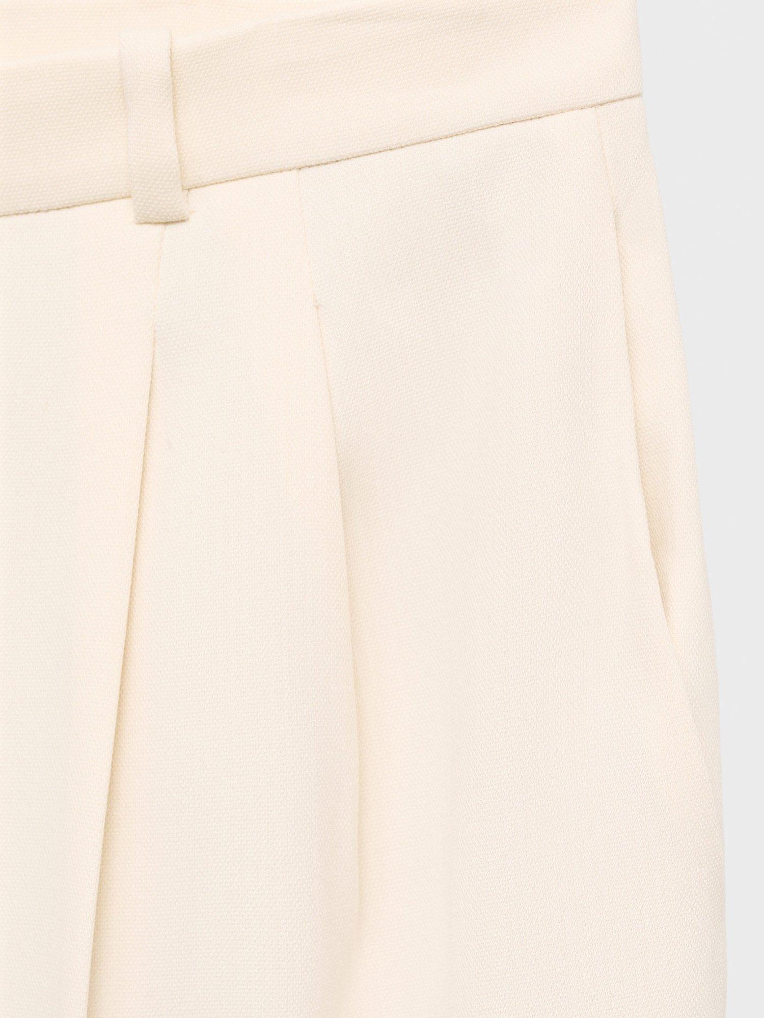 Product image 5 of 6, which shows Mango Cristi Tailored Trousers, Natural White, 14