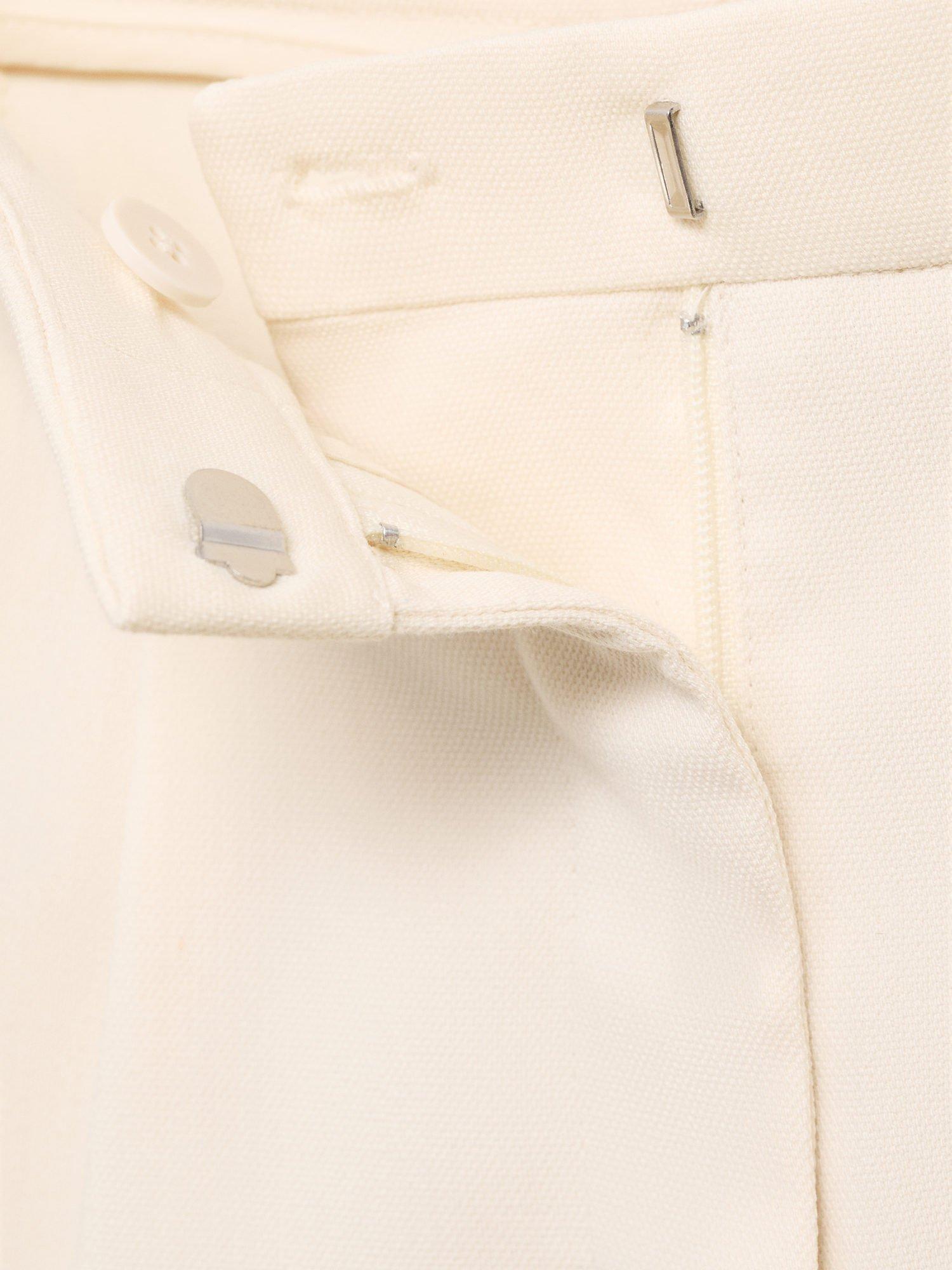 Product image 6 of 6, which shows Mango Cristi Tailored Trousers, Natural White, 14