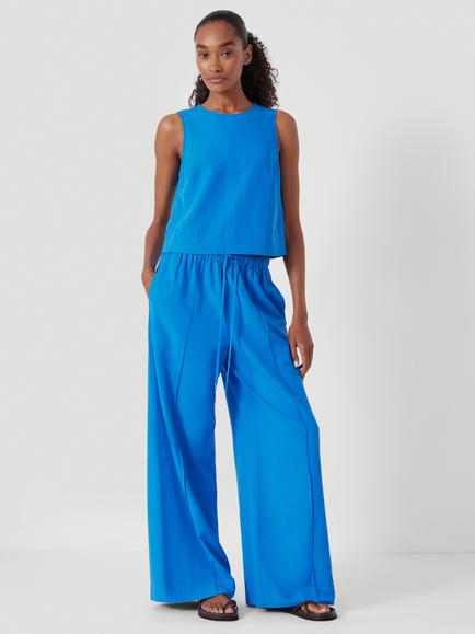HUSH Petunia Wide Leg Trousers, Sapphire Blue - view 2, Sapphire Blue
