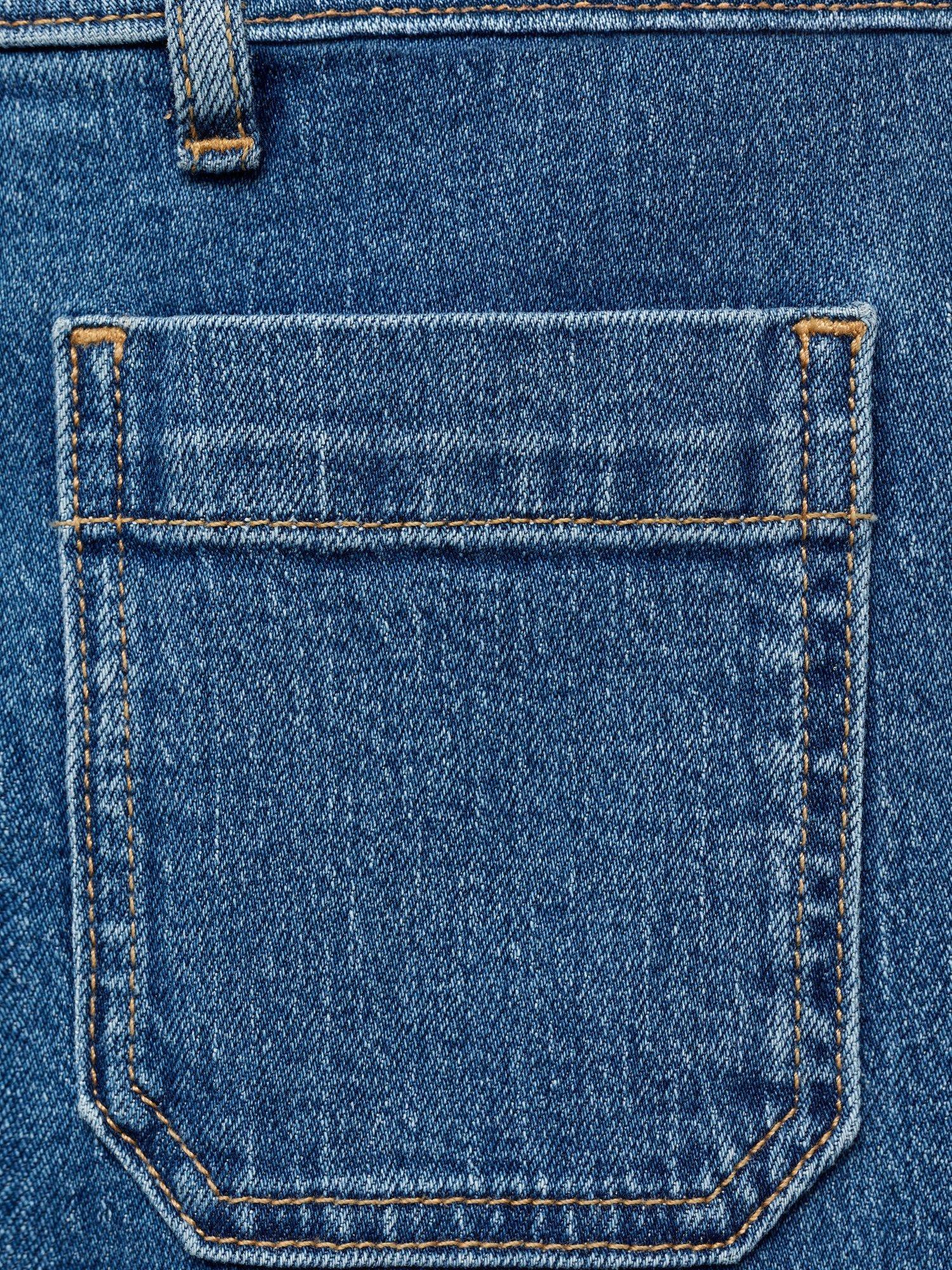 Product image 5 of 8, which shows Mango Jessie Patch Pocket Jeans, Mid Blue, 26