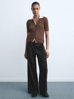 Mango Ona Wide Leg Jeans, Open Grey - view 2, Open Grey