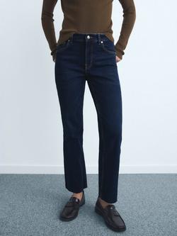 Mango Sienna Cropped Flared Jeans, Open Blue, Open Blue