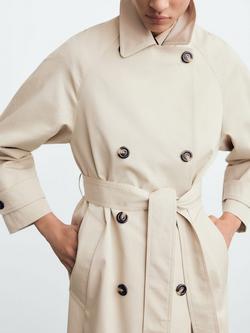 Mango Angela Double Breasted Trench Coat - view 2, Light Beige