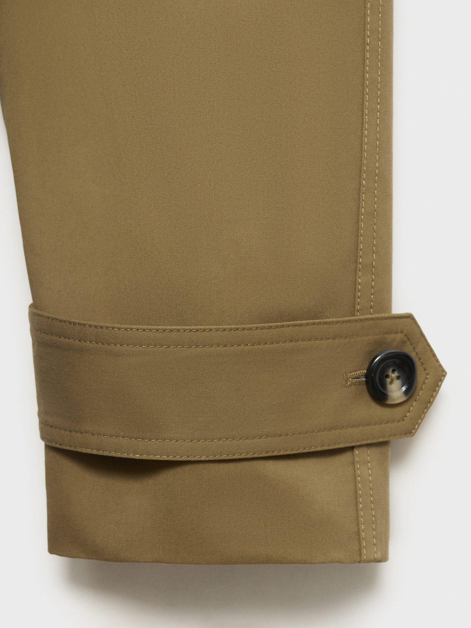 Product image 5 of 8, which shows Mango Angela Double Breasted Trench Coat, Khaki, XXS