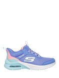 Skechers Kids' Microspec Max Colour Trifecta Trainers, Light Pink/Multi