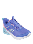 Skechers Kids' Microspec Max Colour Trifecta Trainers, Light Pink/Multi