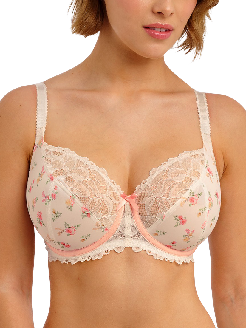 Product image 1 of 4, which shows Freya Cherish Me Floral Lace Underwire Bra , Rose Delicacy, 30E