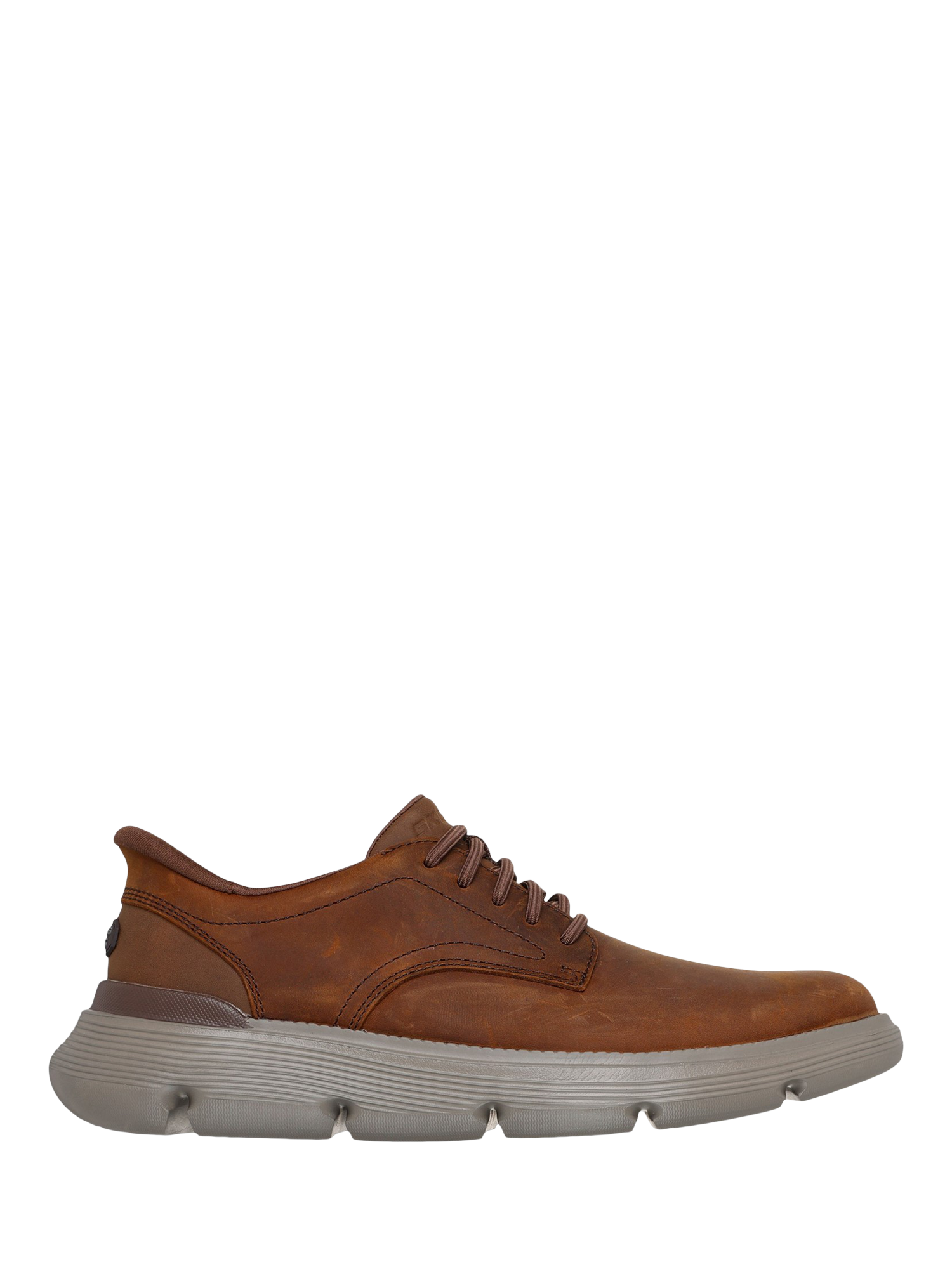 Product image 1 of 4, which shows Skechers Garza Duran Leather Shoes, Dark Brown, 7