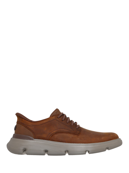 Skechers Garza Duran Leather Shoes, Dark Brown
